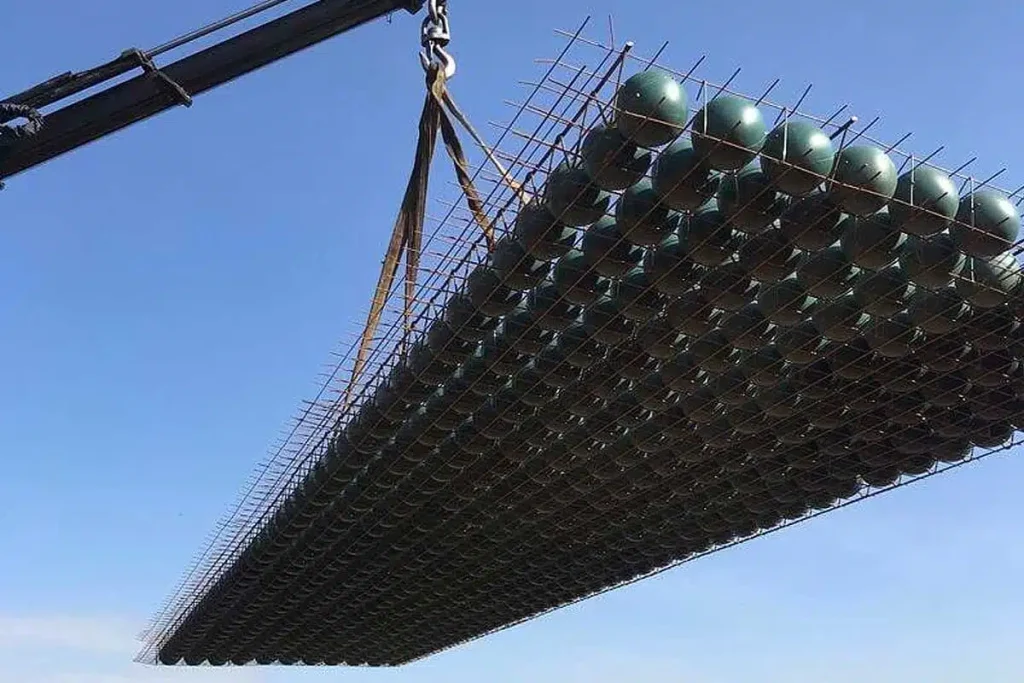 BubbleDeck, une invention pour construire des dalles avec moins de béton, 30 % plus légères